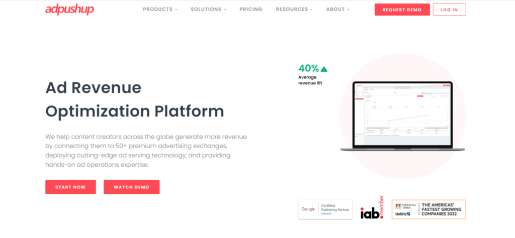 AdPushup display ad network
