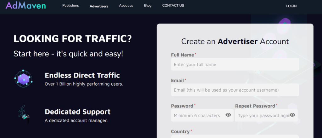 AdMaven display ad network